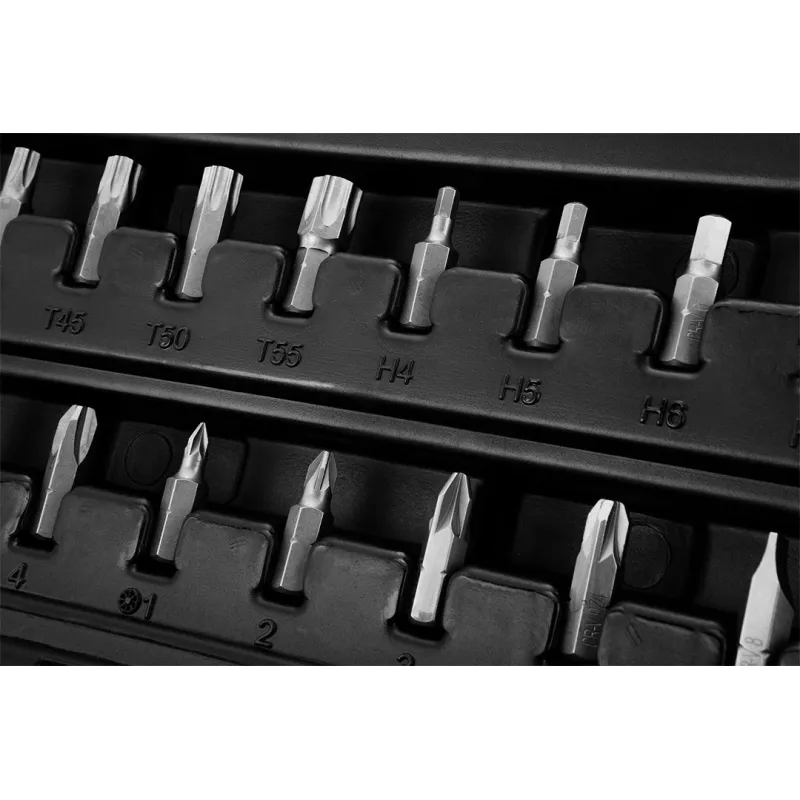 Conjunto de chaves de caixa NEO Tools 10-042 1/4 polegadas encaixe 46 peças com bits e acessórios