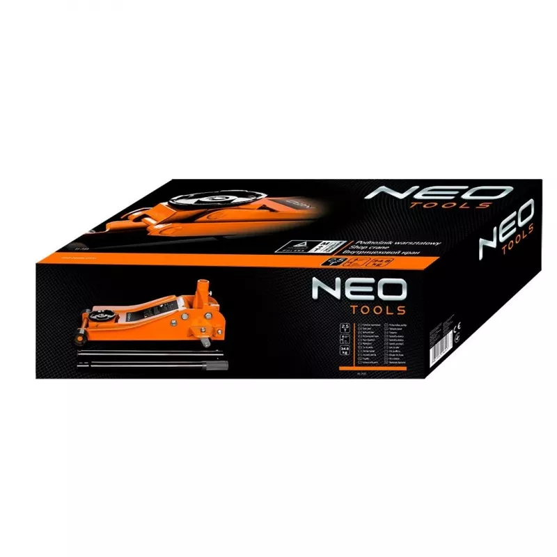 NEO TOOLS 11-731 Macaco hidráulico de perfil baixo 2,5 toneladas