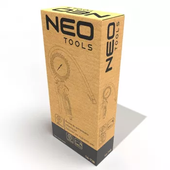 Conjunto de 5 acessórios para compressor NEO Tools 14-718 com mangueira espiral, pistola de sopro e pistola de enchimento de pneus