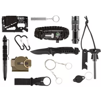 Kit de sobrevivência NEO TOOLS 14 em 1 com bolsa