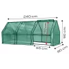 Estufa NEO Tools 15-912 com placas duplas de policarbonato, estrutura de alumínio anodizado, área de cultivo de 0,6 m², 2 tampas ajustáveis, proteção UV, prateada