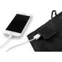 NEO TOOLS carregador solar dobrável 15W com saídas USB-A e USB-C, painel monocristalino, resistente à água IPX4, preto