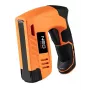 Agrafador manual NEO Tools 16-050 para estofos, isolamentos e decoração, força ajustável, agrafos tipo J 6-14 mm, preto/laranja