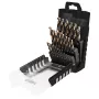 Conjunto de 25 brocas de metal HSS-CNC NEO TOOLS, ângulo de ponta 124°, Pro-Tec, 1,0–13,0 mm