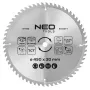 NEO TOOLS 450 mm Lâmina de Serra Circular TCT, 60 Dentes, Furo 30 mm, para Madeira