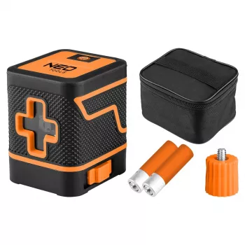 NEO TOOLS 75-146 Nível laser de linhas cruzadas 15 m feixe verde com mala