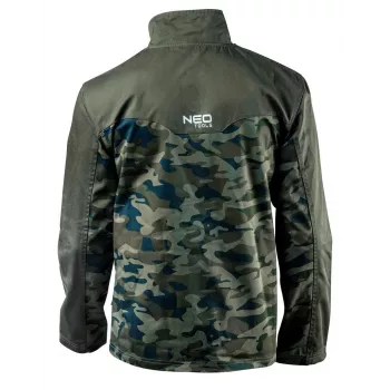 Casaco de trabalho NEO TOOLS 81-211-XXXL com 7 bolsos e elementos refletores, cinzento/verde, EN ISO 13688