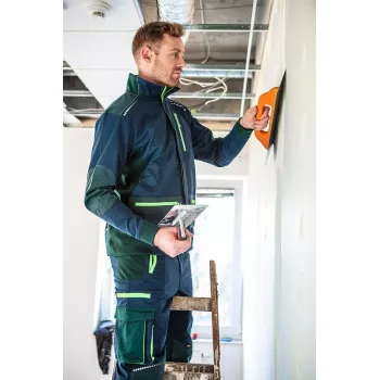 Casaco de trabalho NEO Tools 81-216-XXXL homem, cinzento/verde, 65% poliéster 35% algodão, 245 g/m², 7 bolsos, cotovelos e ombros reforçados, elementos refletores, EN ISO 13688:2013