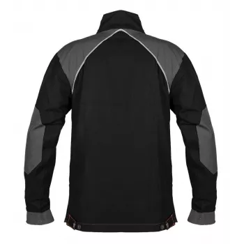 Casaco de trabalho unissexo NEO TOOLS 81-218-L, tamanho L, cinzento/preto com detalhes laranja, 65% poliéster 35% algodão, 245 g/m², ombros e cotovelos reforçados, EN ISO 13688:2013