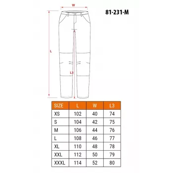 NEO Tools 81-231-M calças de proteção cinzento/preto tamanho M