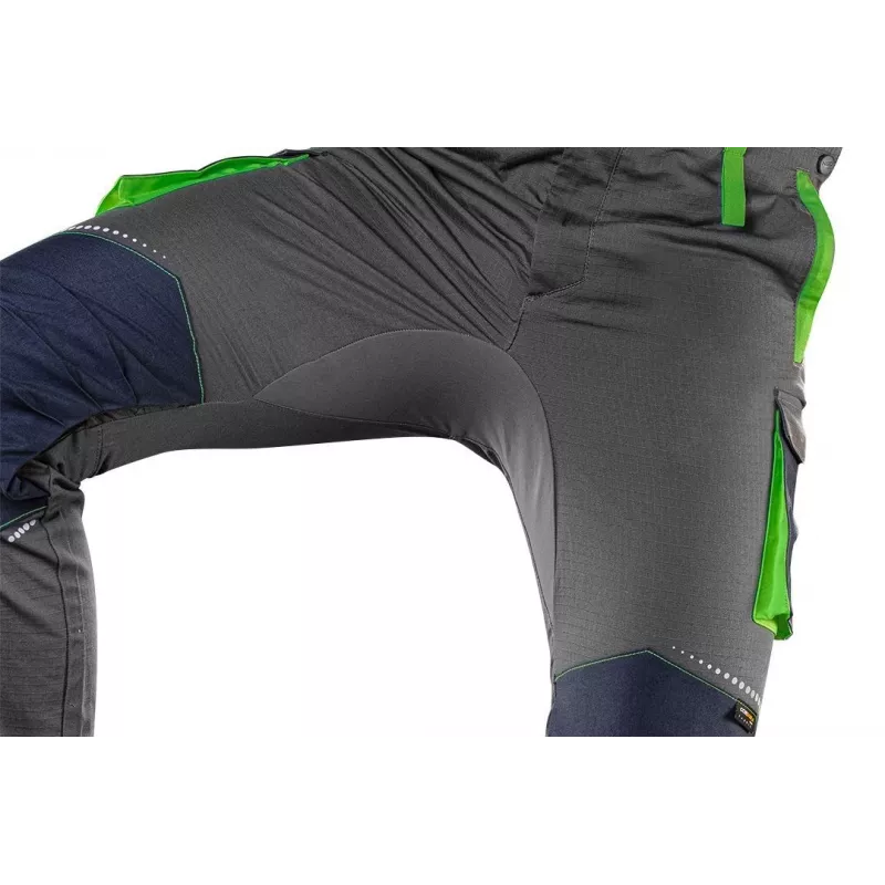 Calças de trabalho profissionais NEO TOOLS 81-247-XXL com bolsos para joelheiras, cinzento/verde, tamanho XXL