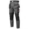 NEO TOOLS 81-325-S Calças de proteção, tamanho S, cinzento com detalhes laranja, 65% poliéster 35% algodão, 245 g/m², 9 bolsos, bolsos para joelheiras, EN ISO 13688:2013