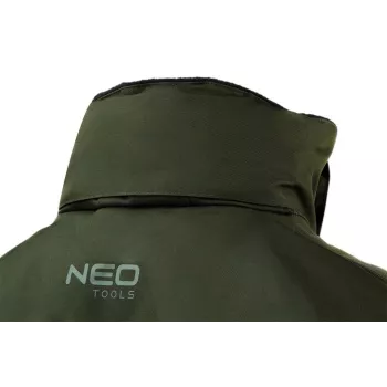 Casaco de trabalho de inverno NEO TOOLS 81-573-XXXL homem preto/cinzento, impermeável e corta-vento, capuz removível, EN ISO 13688
