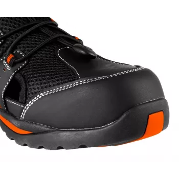 Sapatos de segurança NEO Tools 82-079-41 S1P SRC – biqueira de aço, proteção antiperfuração, pele veludo, preto/cinzento, tamanho 41