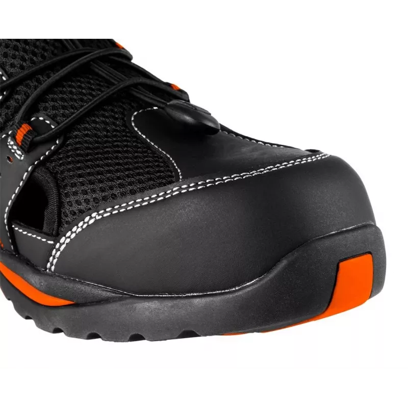 Sapatos de segurança NEO Tools 82-079-46 S1P SRC com biqueira de aço, pele camurça, preto/cinzento, tamanho 46 EU