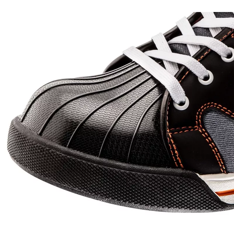 Sapatos de segurança NEO Tools 82-113 S1P SRC com biqueira de aço, pele veludo, preto/cinzento, tamanho 42