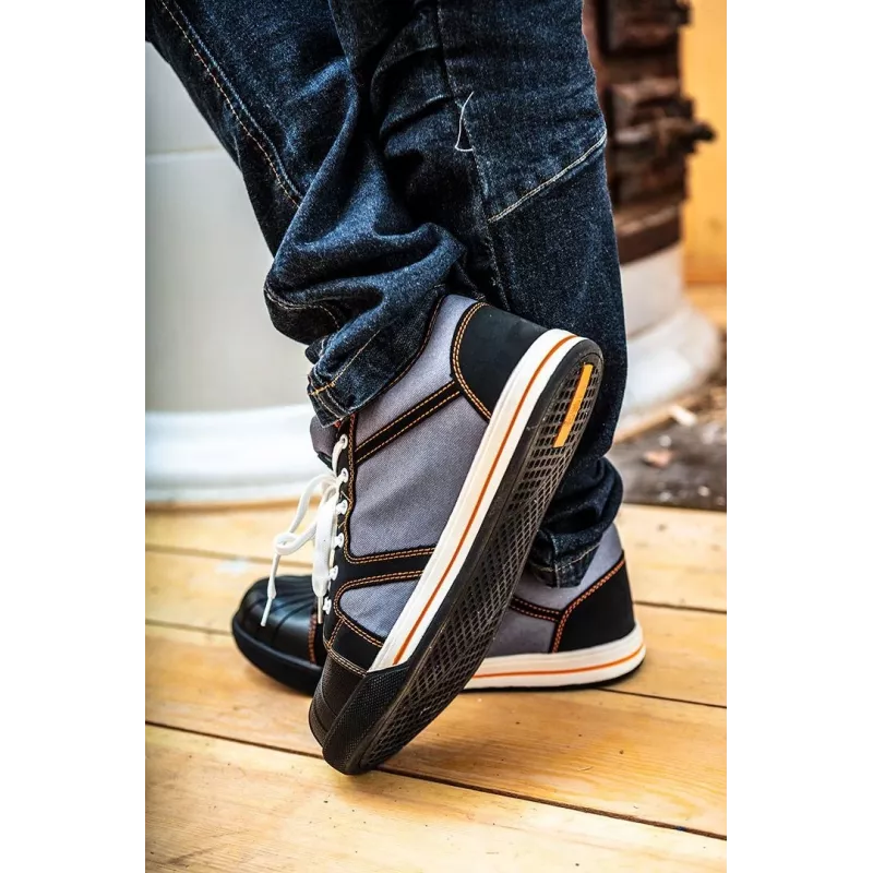 Sapatos de segurança NEO TOOLS 82-118 S1P SRC, biqueira de aço, sola de PU, cinzento/preto, tamanho 42