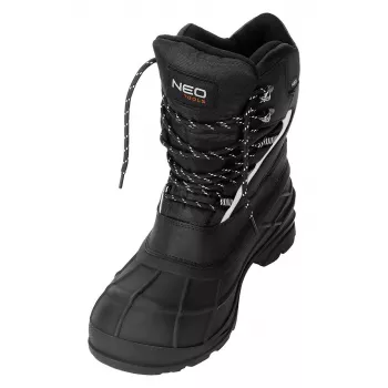 Sapatos de segurança NEO TOOLS 82-139-41 S1P SRC – biqueira de aço, proteção antiperfuração, preto/cinzento, tamanho 41