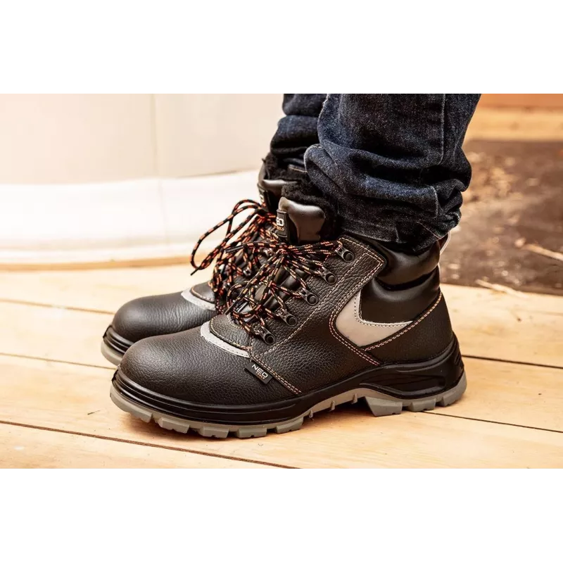Sapatos de segurança NEO Tools 82-147 S1P SRC - biqueira de aço, resistente à perfuração, malha respirável, EU 47