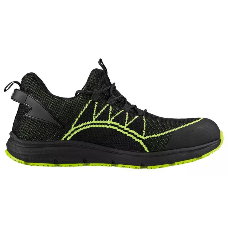 Sapatos de segurança NEO Tools 82-161-46 S1P SRC com biqueira de aço, pele veludo, tamanho EU 46, preto/cinzento/amarelo