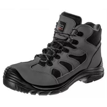 Sapatos de segurança NEO TOOLS 82-167-41 S1P SRC - biqueira de aço, proteção antiperfuração, preto/cinzento, tamanho 41
