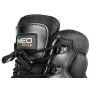 NEO Tools 82-175-47 S1P SRC Sapatos de segurança, modelo baixo, com biqueira de aço e proteção antiperfuração, pele veludo, sola de PU com dupla densidade, cinzento/preto, tamanho 47