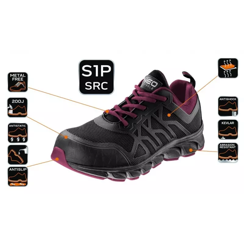 Sapatos de segurança NEO Tools 82-530-40 S3 SRC com biqueira de aço, tamanho 40