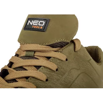 Sapatos de segurança NEO TOOLS 82-741-40 S1P SRC biqueira de aço e proteção antiperfuração, tamanho 40, preto/cinzento