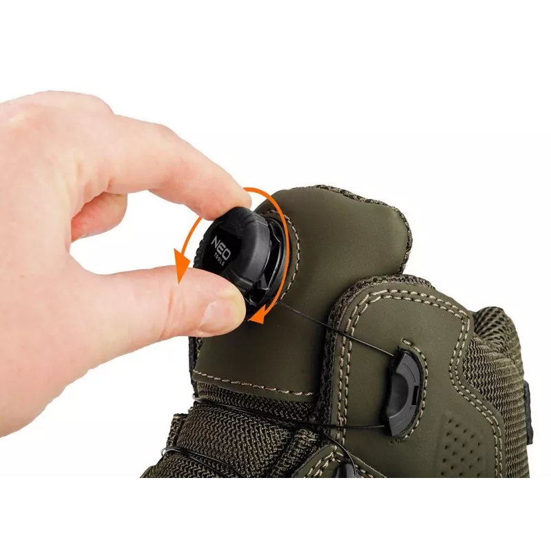 NEO TOOLS 82-751-40 S1P SRC sapatos de segurança com biqueira de aço e proteção antiperfuração, pele veludo, preto/cinzento, tamanho 40