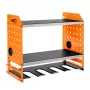 Prateleira organizadora de ferramentas de parede NEO TOOLS 84-199 para aparafusadoras e acessórios, preto com detalhes vermelhos