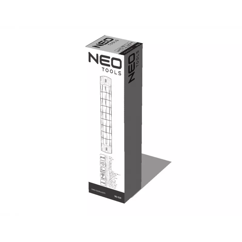 Aquecedor infravermelho NEO TOOLS 90-031 2000 W Preto IP44 montagem na parede/teto