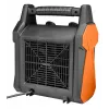 Aquecedor elétrico com ventoinha NEO Tools 90-061 3000W, 2 níveis de aquecimento, modo ventoinha, termostato ajustável, proteção contra sobreaquecimento, preto/laranja