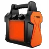 Aquecedor elétrico com ventoinha NEO Tools 90-061 3000W, 2 níveis de aquecimento, modo ventoinha, termostato ajustável, proteção contra sobreaquecimento, preto/laranja