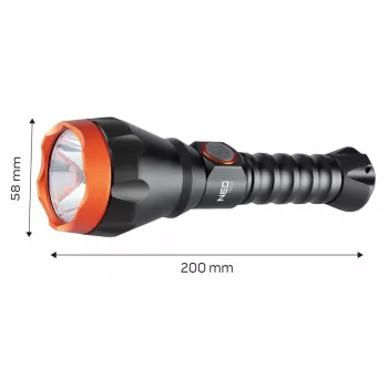 NEO TOOLS 99-070 lanterna de cabeça XPE + COB LED com sensor de movimento, 120 lm, IPX4, 3x AAA