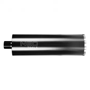 NEO TOOLS broca de núcleo diamantado 132 mm x 470 mm, rosca UNC 1 1/4 polegadas, perfuração a húmido para betão armado e alvenaria