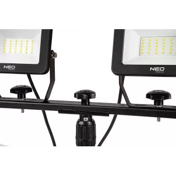 Holofote duplo NEO TOOLS 2x50W SMD LED 8500lm 230V em tripé 1,8m