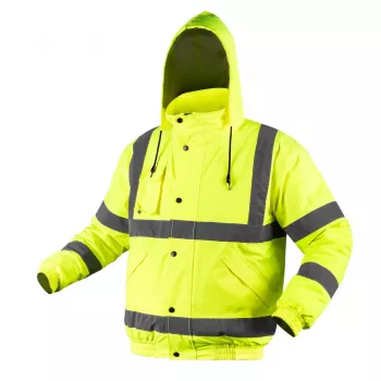 Casaco de trabalho bomber NEO TOOLS alta visibilidade ligeiramente isolado, amarelo fluorescente, tamanho XXXL