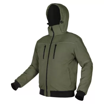 Casaco isolado com capuz NEO TOOLS OUTDOOR, verde, tamanho M