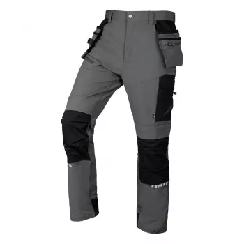 Calças de trabalho NEO TOOLS Mix&Match elásticas em 4 direções com reforço Cordura, cinzento/preto, tamanho M