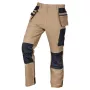 Calças de trabalho NEO TOOLS Mix&Match elásticas em 4 direções com reforços Cordura, bege/preto, tamanho XL