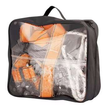 Conjunto de segurança NEO TOOLS com cabo de segurança – arnês PROTEKT P-01, corda kernmantel de 2m, mosquetão de aço, EN 361/354/363, CE 0082