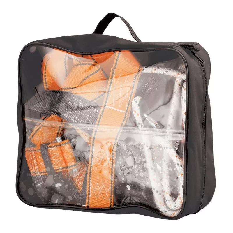 Conjunto de segurança NEO TOOLS com cabo de segurança – arnês PROTEKT P-01, corda kernmantel de 2m, mosquetão de aço, EN 361/354/363, CE 0082