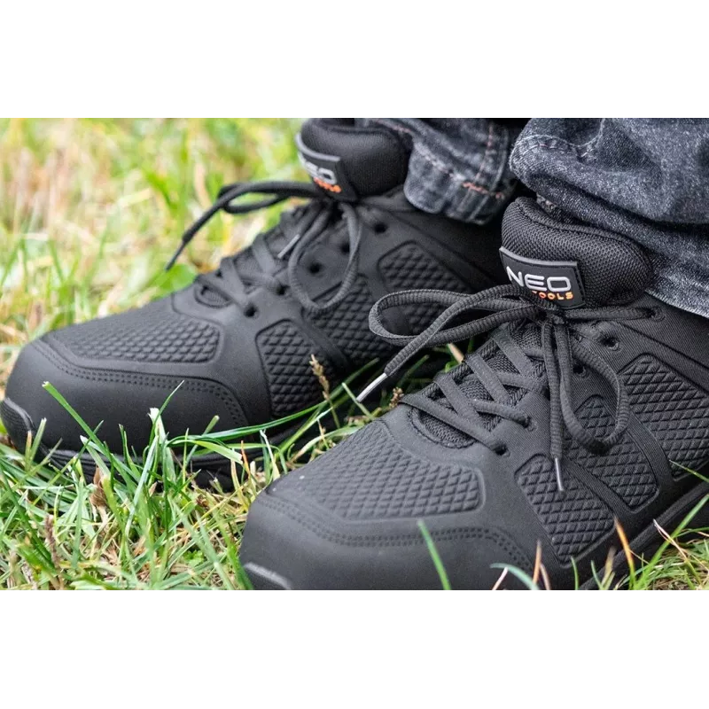 Sapatos de trabalho NEO TOOLS S1P SRC com biqueira de proteção compósita e palmilha de Kevlar, tamanho 42