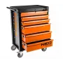 Armário de oficina NEO Tools, 6 gavetas, carga total 280 kg, com fecho, corrediças de esferas, proteção anti-tombamento, 4 rodas, aço