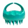 Escova de massagem do couro cabeludo Neofolics - cerdas de silicone macias, design ergonómico, preta