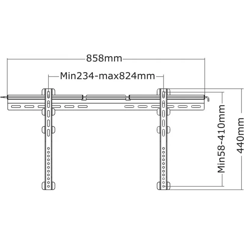 Neomounts PLASMA-W065 Suporte de Parede Fixo para TV para Ecrãs de 37-75 Polegadas, Prata, Capacidade de Carga 50 kg, VESA 200x200 a 600x400