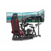 Next Level Racing Suporte de chão Suporte de monitor único autónomo com tubo redondo para até 3x43 polegadas Ajuste de altura Inclinação Capacidade máx. de carga 50 kg Preto