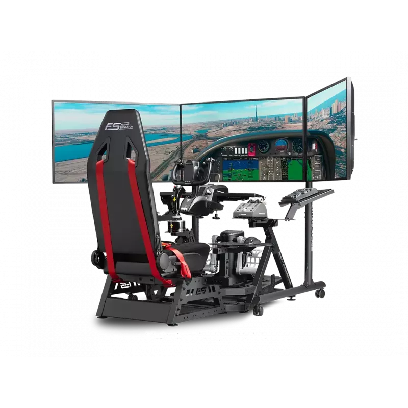 Next Level Racing Suporte de chão Suporte de monitor único autónomo com tubo redondo para até 3x43 polegadas Ajuste de altura Inclinação Capacidade máx. de carga 50 kg Preto