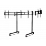 Next Level Racing Suporte de chão Suporte de monitor único autónomo com tubo redondo para até 3x43 polegadas Ajuste de altura Inclinação Capacidade máx. de carga 50 kg Preto