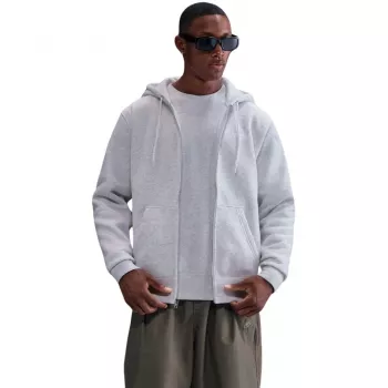 Sweatshirt com capuz Nike Club BB FZ homem cinzento FN3861 051 tamanho L